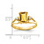 14k 8x6mm Emerald Cut Citrine AAA Diamond ring Y4749CI/AAA