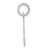 14k White Gold Medium Fancy Script Letter B Initial Charm YC653B