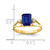 14k 8x6mm Emerald Cut Sapphire A Diamond ring Y4749S/A