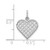 10k White Gold Heart Charm 10C216W