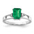 14k White Gold 7x5mm Emerald Cut Emerald AA Diamond ring Y4758E/AA