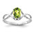 14k White Gold 7x5mm Oval Peridot Ring Y4645PE