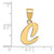 14k Polished Script Letter C Initial Pendant YC1438C