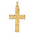 14k Polished and Textured Solid Floral Cross Pendant XR1902