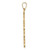 14k Polished and Textured Solid Floral Cross Pendant XR1902