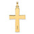 14k Polished and Textured Solid Floral Cross Pendant XR1902