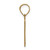 14k Polished Etched Letter W Initial Pendant YC1437W