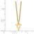 14KY Cutout Letter V Initial Necklace XNA727Y/V