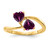 14k 5mm Heart Rhodolite Garnet ring Y4584RG
