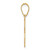 14k Polished Etched Number 3 Pendant AEN03