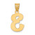 14k Polished Etched Number 3 Pendant AEN03
