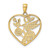 14k Enameled Hummingbird w/Flowers Heart Pendant YC957