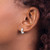 14k White Gold Hinged Hoop Earrings Y7917