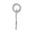 14k White Gold Small Script Letter H Initial Charm YC659H