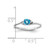 14k White Gold 4mm Blue Topaz A Diamond ring Y4713BT/A