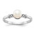 14k White Gold 5mm FW Cultured Pearl AA Diamond ring Y1860PL/AA