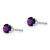 14k White Gold 4mm Amethyst Stud Earrings XBE122