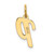 14k Small Script Letter P Initial Charm YC658P