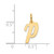 14k Small Script Letter P Initial Charm YC658P
