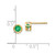 14k 4mm Bezel May/Emerald Post Earrings XBE5