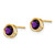14k 5mm Bezel Amethyst Stud Earrings XBE145