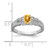 14k White Gold 6x4mm Oval Citrine AAA Diamond ring Y2065CI/AAA