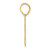 14k Polished Etched Number 17 Pendant AEN17