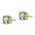 14k 8mm Square Green Quartz Earrings XE64AG