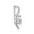 14k White Gold 7mm White Round Freshwater Cultured Pearl A Diamond Pendant XP248WPL/A