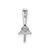 14k White Gold 7mm White Round Freshwater Cultured Pearl A Diamond Pendant XP248WPL/A