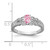 14k White Gold 6x4mm Oval Pink Tourmaline AA Diamond ring Y2065PT/AA