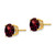 14k 8mm Garnet Checker Post Earrings XE75GC