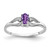 14k White Gold 5x3mm Oval Amethyst A Diamond ring Y2080AM/A