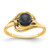 14k 5.5mm Black FW Cultured Pearl AAA Diamond ring Y1968BP/AAA