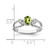 14k White Gold 6x4mm Oval Peridot AAA Diamond ring Y2082PE/AAA
