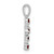 14k White Gold Garnet and Diamond Cross Pendant XP3387WGA/A
