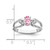 14k White Gold 6x4mm Oval Pink Tourmaline VS Diamond ring Y2082PT/VS
