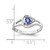 14k White Gold 6x4mm Pear Tanzanite VS Diamond ring Y2071T/VS