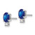 14k White Gold 6x4mm Oval Sapphire VS Diamond Earrings XE755S/VS