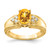 14k 8x6mm Oval Citrine AA Diamond ring Y4452CI/AA