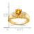 14k 8x6mm Oval Citrine AA Diamond ring Y4452CI/AA