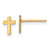 14k Polished Cross Post Earrings XR589
