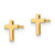 14k Polished Cross Post Earrings XR589