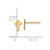 14k Polished Cross Post Earrings XR589