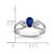 14k White Gold 6x4mm Oval Sapphire VS Diamond ring Y2082S/VS