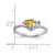 14k White Gold 4mm Heart Citrine A Diamond ring Y4587CI/A