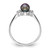14k White Gold 5mm Black FW Cultured Pearl AA Diamond Ring X9742BP/AA