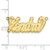 10k Yellow Gold 3D Satin Diamond-cut Name Plate 10XNA250Y