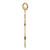 14k Polished Solid Chai Symbol Pendant XR2011