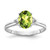 14k White Gold 8x6mm Oval Peridot A Diamond ring Y4600PE/A